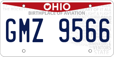 OH license plate GMZ9566