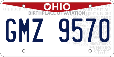 OH license plate GMZ9570