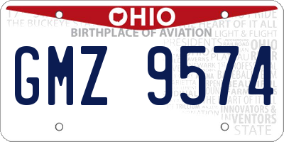 OH license plate GMZ9574