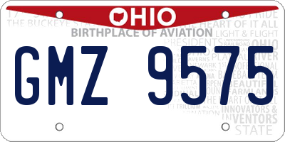 OH license plate GMZ9575