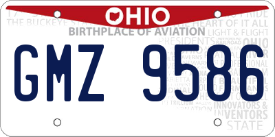 OH license plate GMZ9586