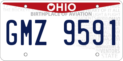 OH license plate GMZ9591