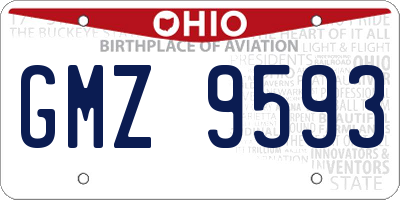 OH license plate GMZ9593