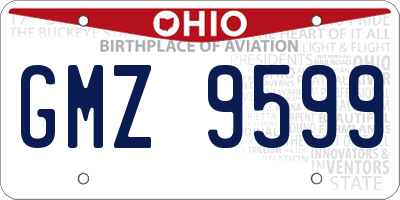 OH license plate GMZ9599