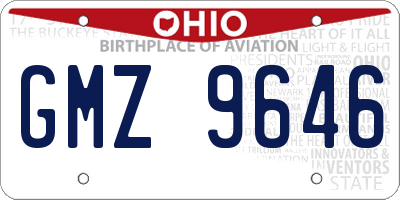 OH license plate GMZ9646