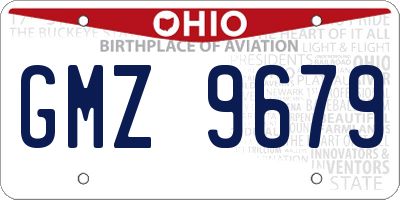 OH license plate GMZ9679