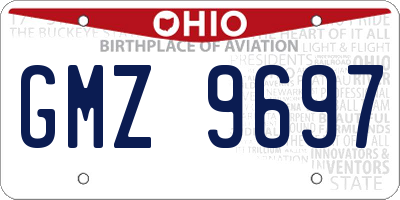 OH license plate GMZ9697