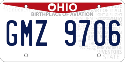 OH license plate GMZ9706