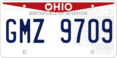 OH license plate GMZ9709