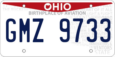 OH license plate GMZ9733
