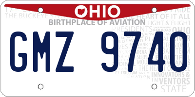 OH license plate GMZ9740