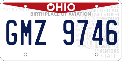 OH license plate GMZ9746