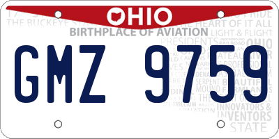 OH license plate GMZ9759