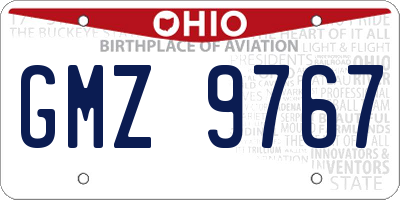 OH license plate GMZ9767