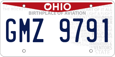 OH license plate GMZ9791