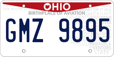OH license plate GMZ9895