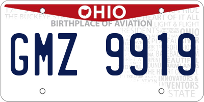 OH license plate GMZ9919