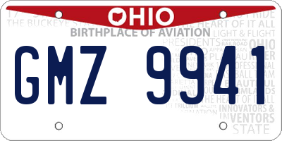 OH license plate GMZ9941