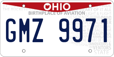 OH license plate GMZ9971