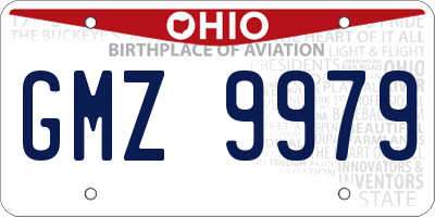 OH license plate GMZ9979