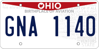 OH license plate GNA1140