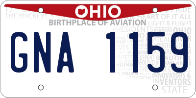 OH license plate GNA1159