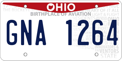 OH license plate GNA1264