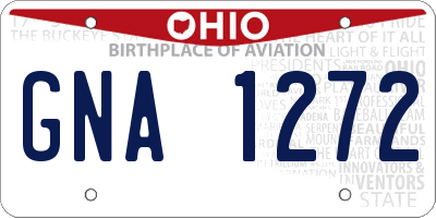 OH license plate GNA1272