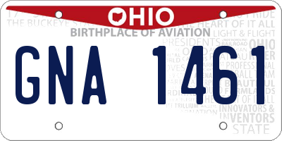 OH license plate GNA1461