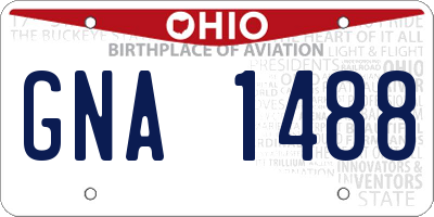 OH license plate GNA1488