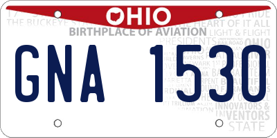 OH license plate GNA1530