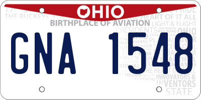 OH license plate GNA1548