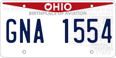 OH license plate GNA1554