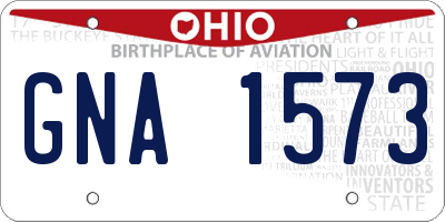 OH license plate GNA1573