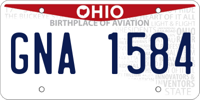 OH license plate GNA1584