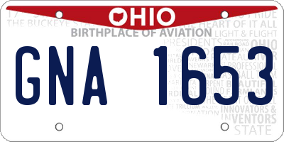 OH license plate GNA1653