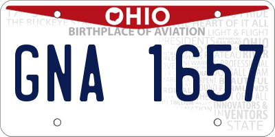 OH license plate GNA1657