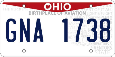 OH license plate GNA1738