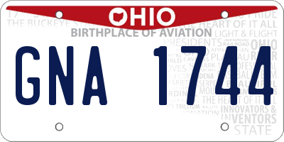 OH license plate GNA1744