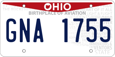 OH license plate GNA1755
