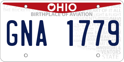 OH license plate GNA1779
