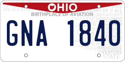 OH license plate GNA1840