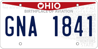 OH license plate GNA1841