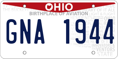 OH license plate GNA1944