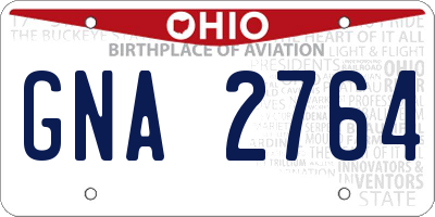 OH license plate GNA2764