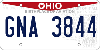 OH license plate GNA3844