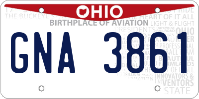 OH license plate GNA3861