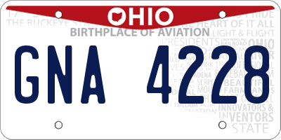 OH license plate GNA4228