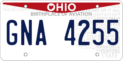 OH license plate GNA4255
