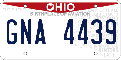 OH license plate GNA4439